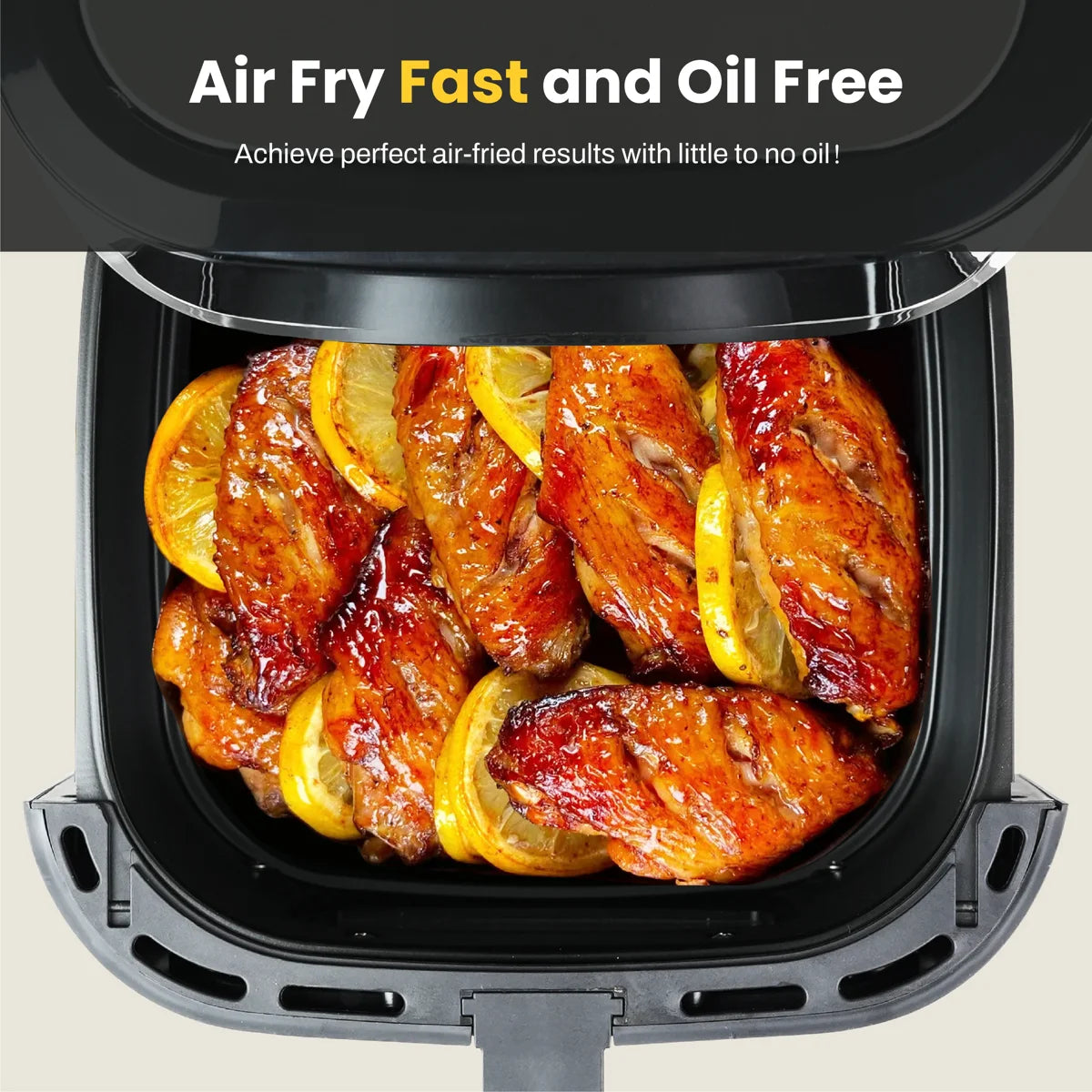 Air Fryer, 8.5qt Family Size Digital Air Fryers, Bpa-free, Smart Touchscreen With 8-preset, Air Frying, Reheat Leftovers, Party Food, Fast Cooking, Dishwasher-safe, Stainless Steel 304